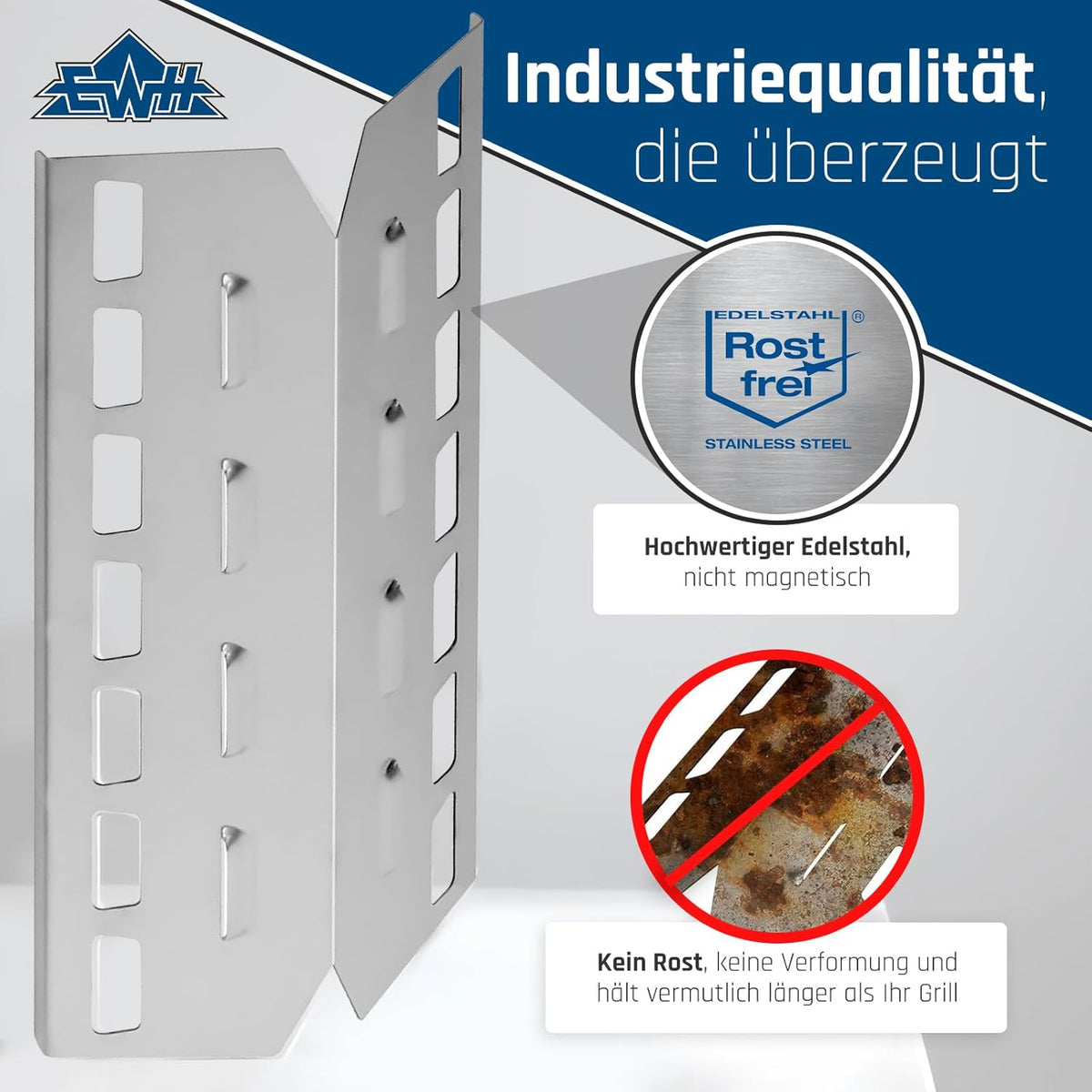 Edelstahl Brennerabdeckung Landmann Cool Black 4.1 MaxX ( Aldi Modell ) 35,6 x 13,7 x 2,5 cm