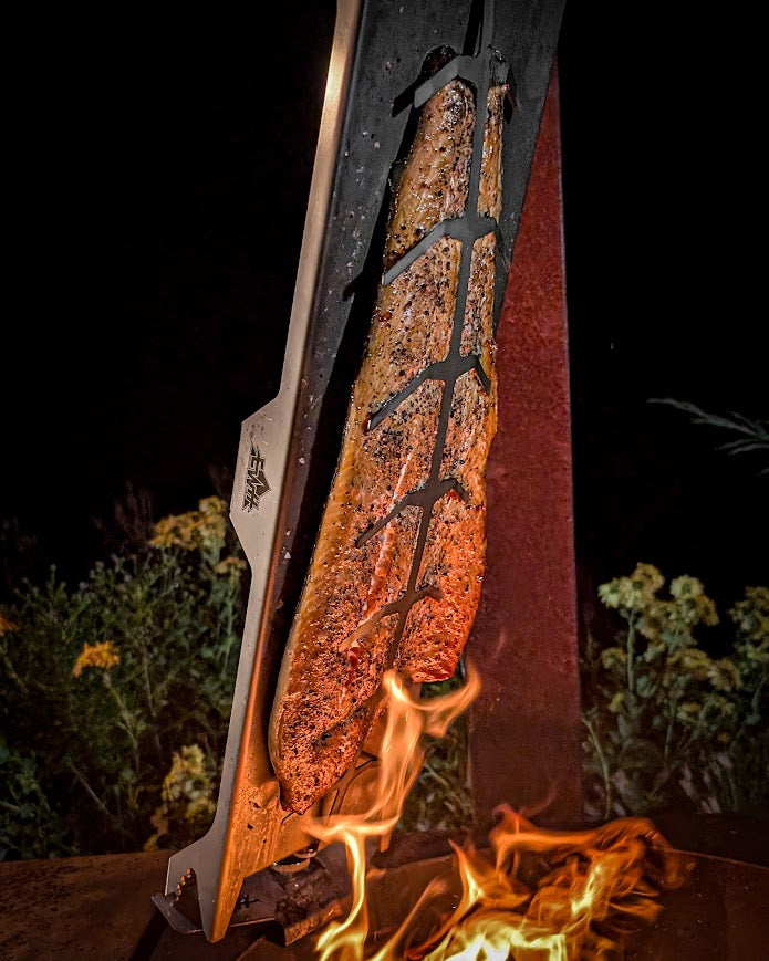 Flammlachshalter aus Edelstahl